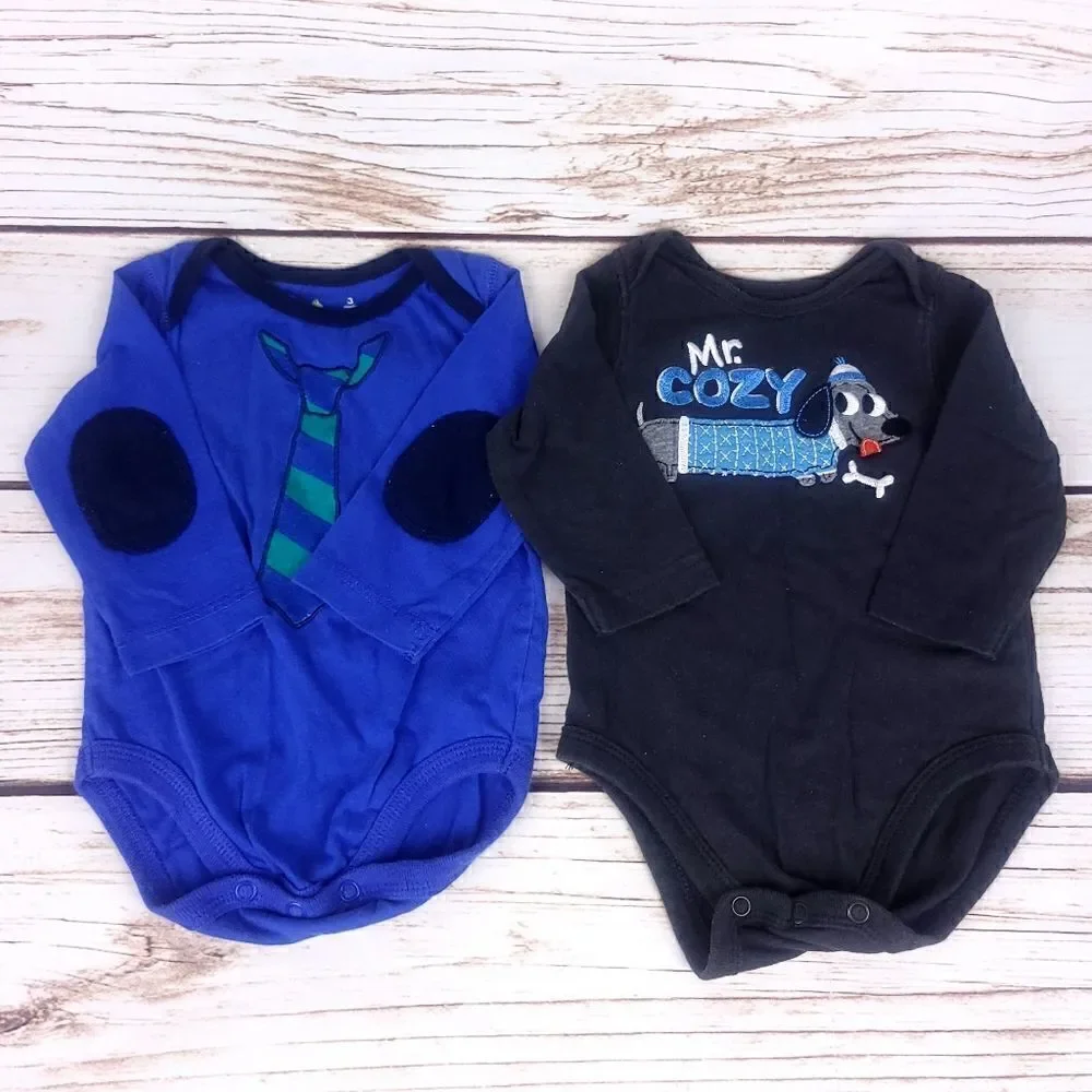 Baby Boy Winter Clothes Lot Pants Sweater Onsie Bundle Size 3 months